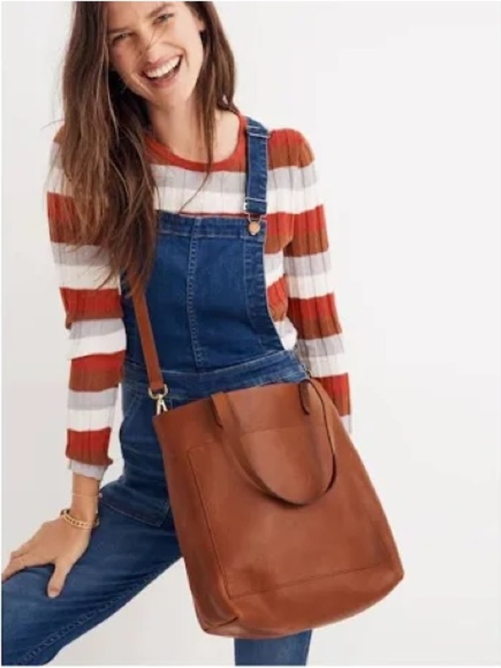 Madewell The Medium Transport Tote: Striped Strap Edition